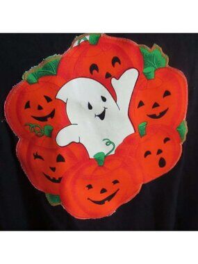 True Vintage 3XL Single Stitch T-shirt Ghost Halloween 1990's FTL T-Shirt Black